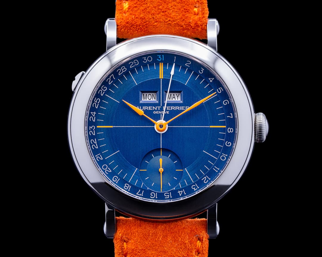 Laurent Ferrier Galet Annual Calendar Montre Ecole Navy Serie Atelier II SS 