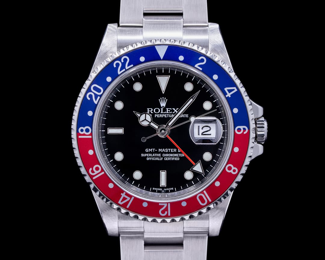 Rolex GMT Master II SS Red / Blue Pepsi Bezel 3186 Movement