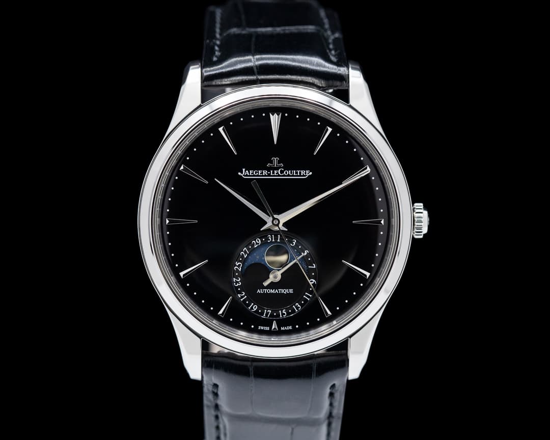 Jaeger LeCoultre Master Ultra Thin Moon SS Black Dial 