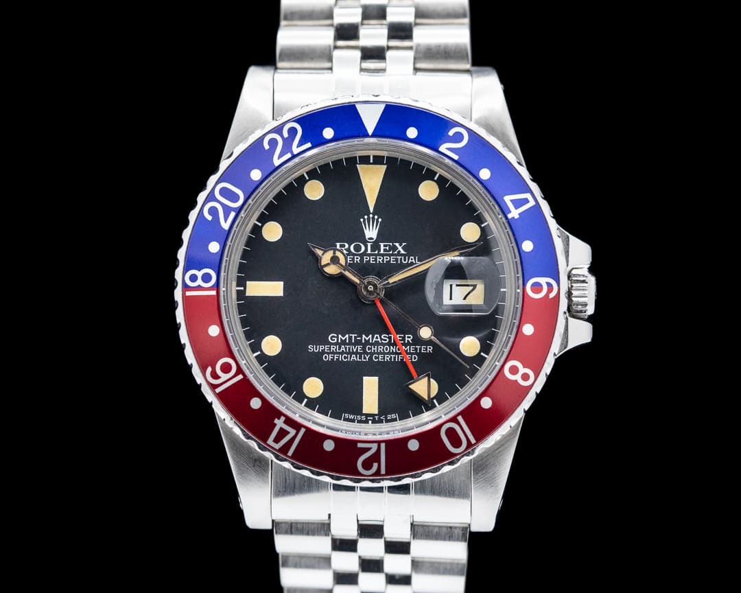 Rolex GMT Master Transitional  "Pepsi Bezel" Matte Dial Circa 1984