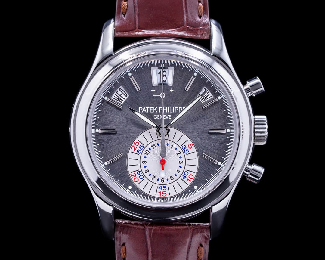 Patek Philippe Annual Calendar 5960P Chronograph Platinum Grey Dial 