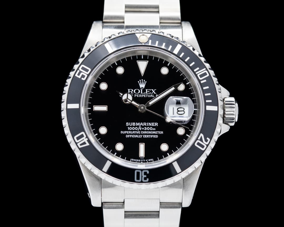 Rolex Submariner SS Black Dial Circa 1992 COMPLETE