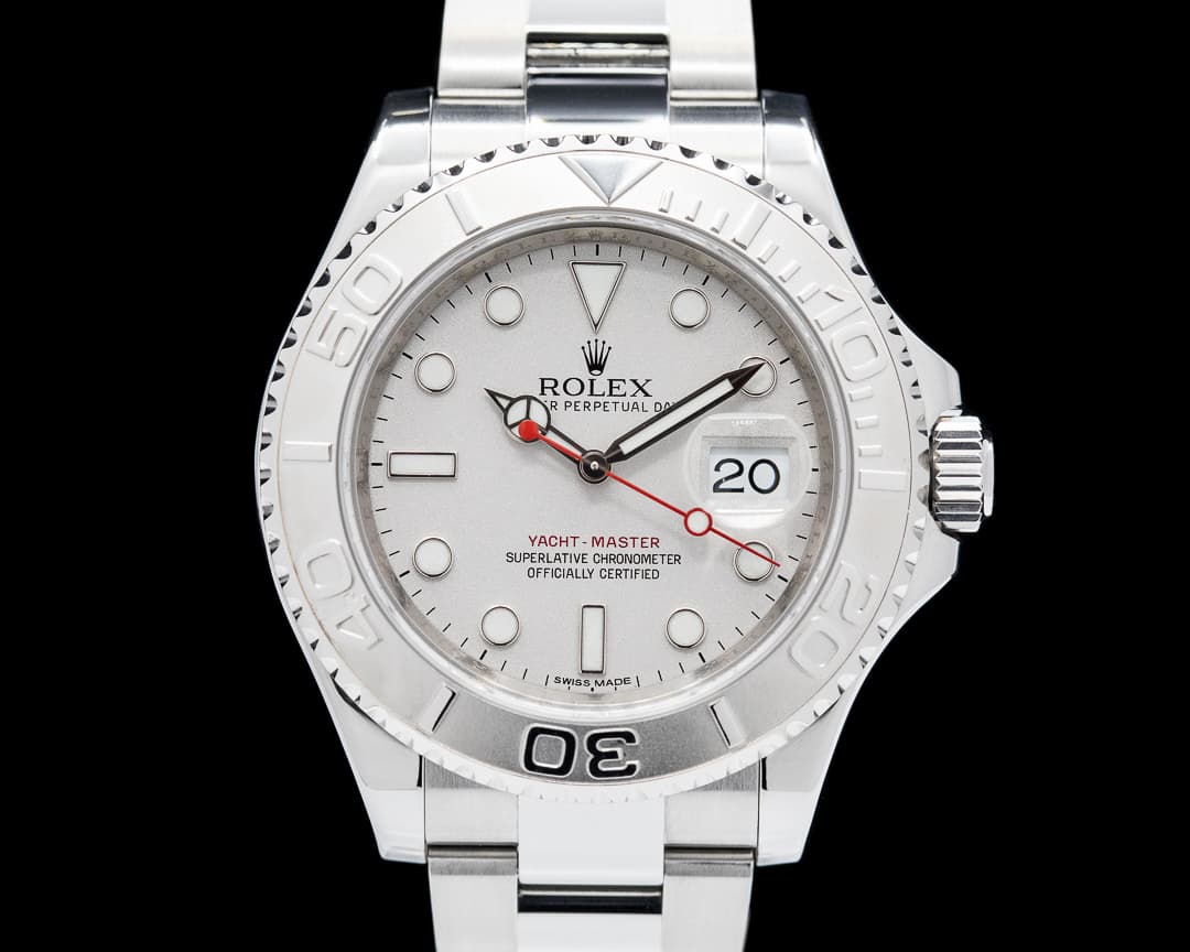 Rolex Yacht Master 116622 SS Platinum Dial / Platinum Bezel 