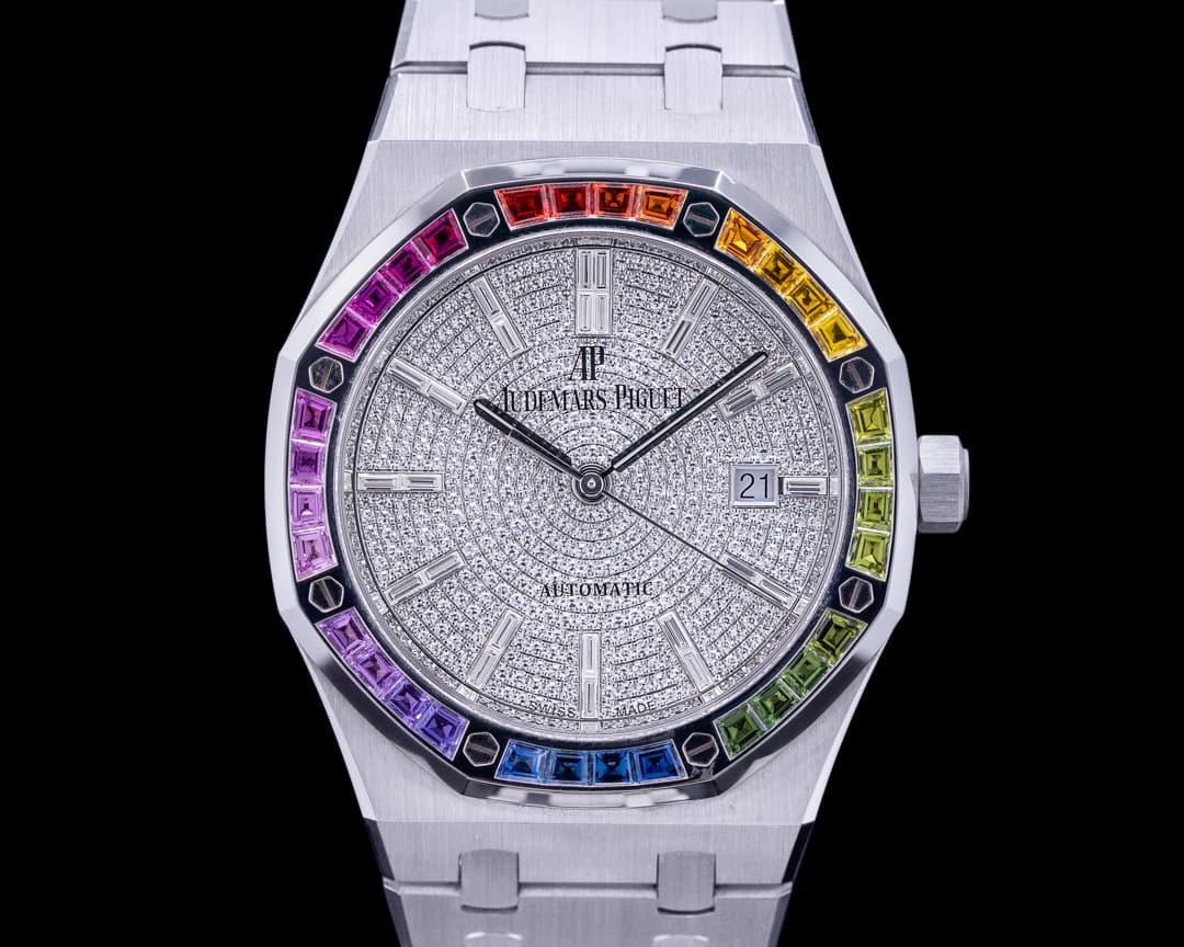 Audemars Piguet Royal Oak "RAINBOW" 15413BC Diamond Dial RARE 