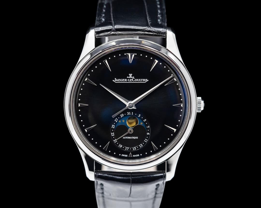 Jaeger LeCoultre Master Ultra Thin Moon SS Black Dial 