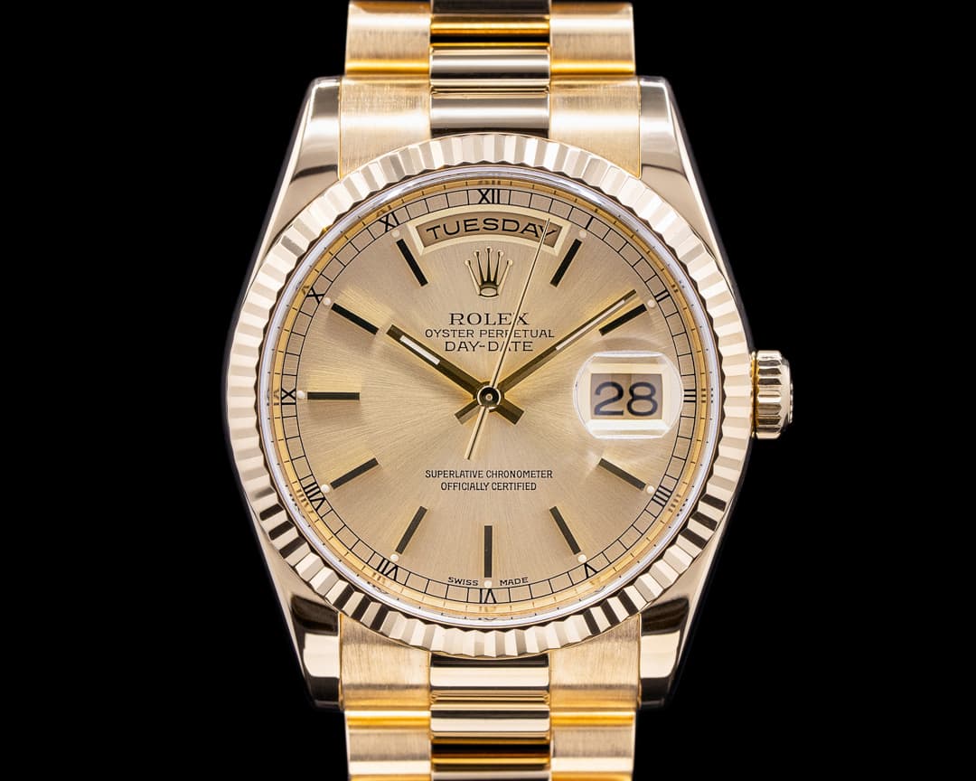 Rolex Day Date President 118238 Champagne Dial 18K Yellow Gold 