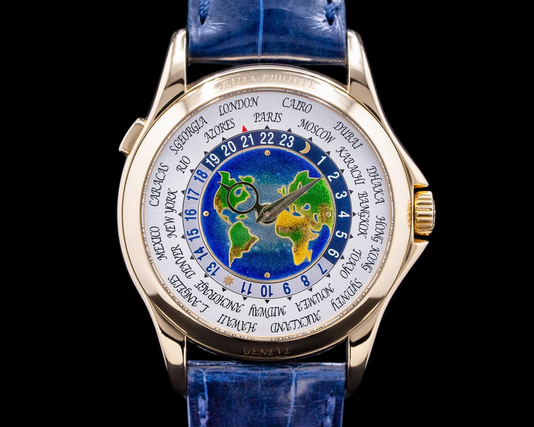 Patek Philippe World Time 5131J Enamel Dial 18K Yellow Gold