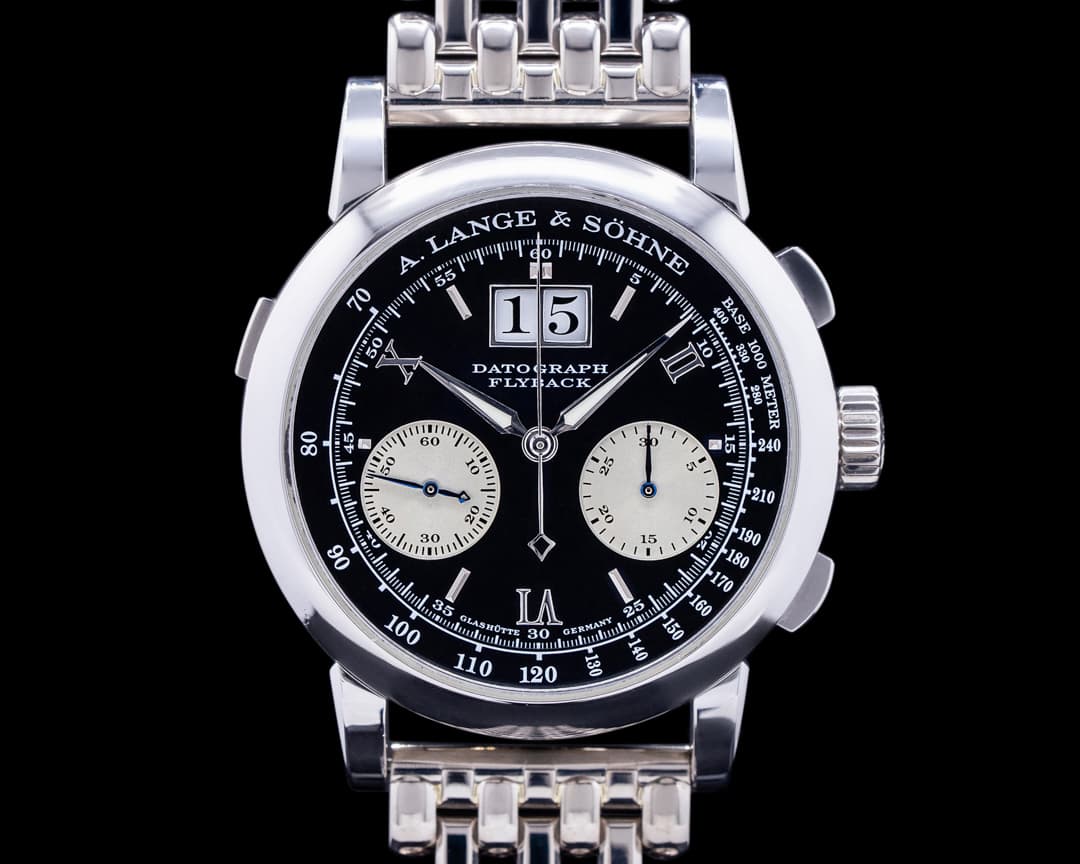 A. Lange and Sohne 403.035 Platinum Flyback Datograph ORIGINAL PLATINUM BRACELET