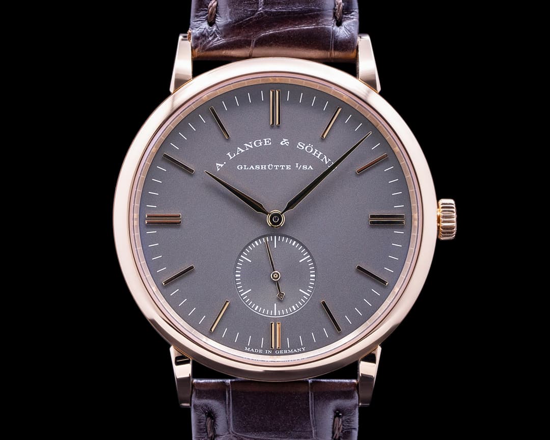 A. Lange and Sohne Saxonia Manual Wind 18K Rose / Grey Dial BOUTIQUE SERVICED