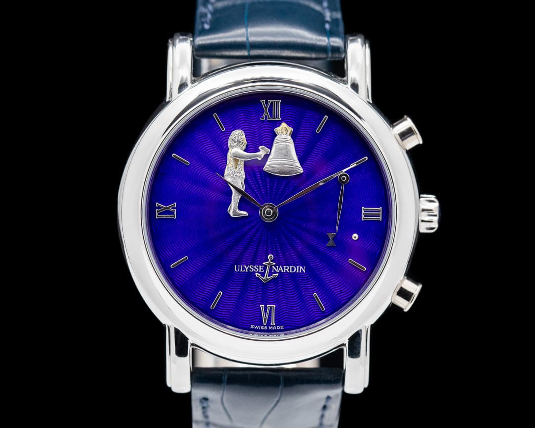 Ulysse Nardin San Marco Hour Striker Blue Dial Platinum 