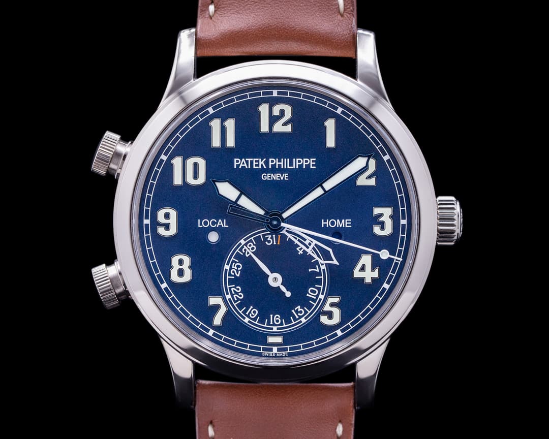 Patek Philippe Calatrava 5524G Pilot Travel Time 18k White Gold