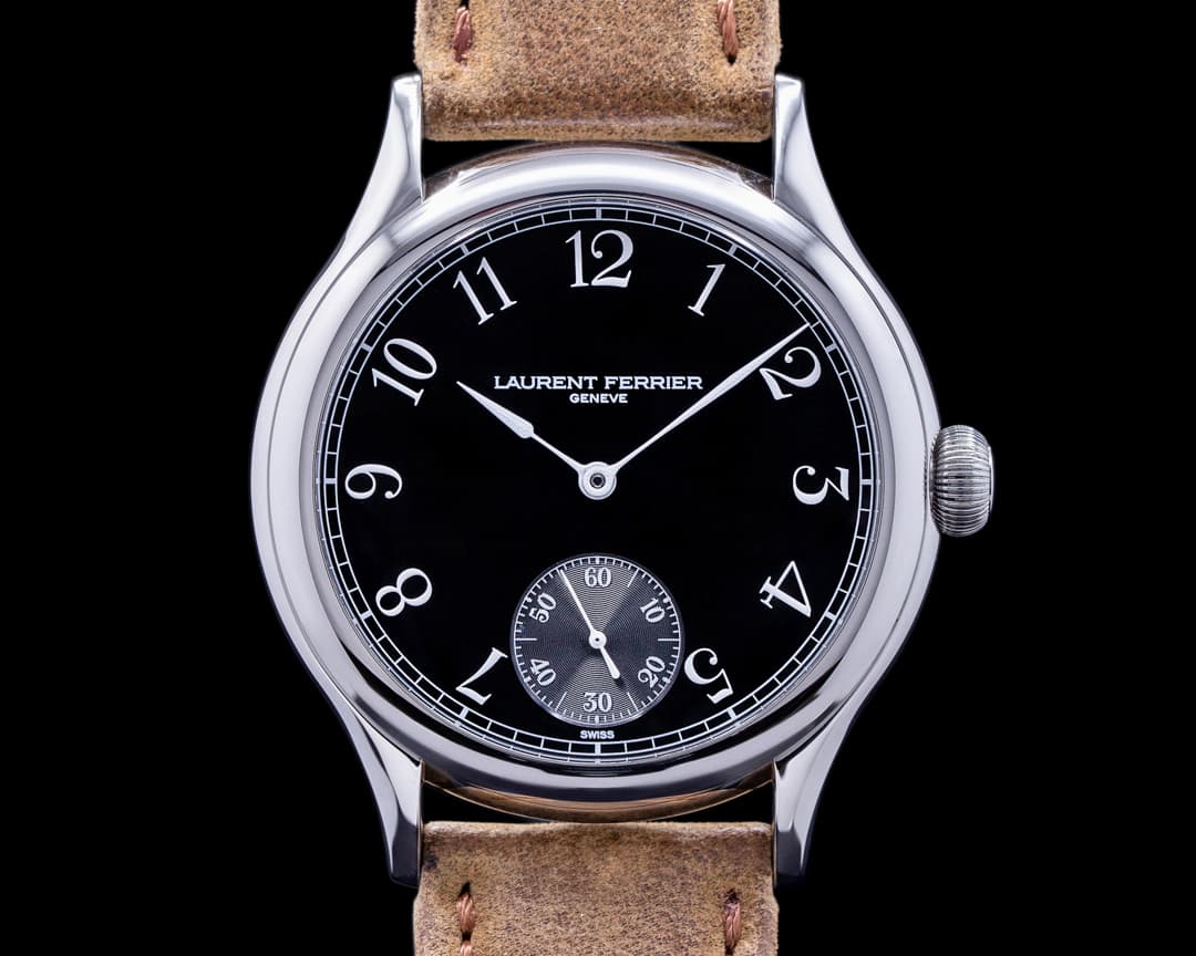 Laurent Ferrier Galet Micro Rotor SS Black Arabic Dial 