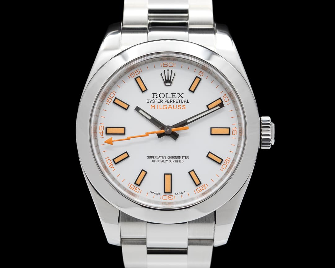 Rolex Milgauss SS White Dial 116400