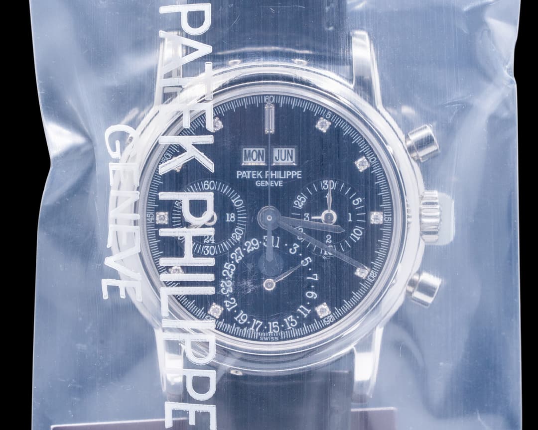 Patek Philippe Perpetual Calendar 3970P Platinum Black Diamond SERVICE SEALED 