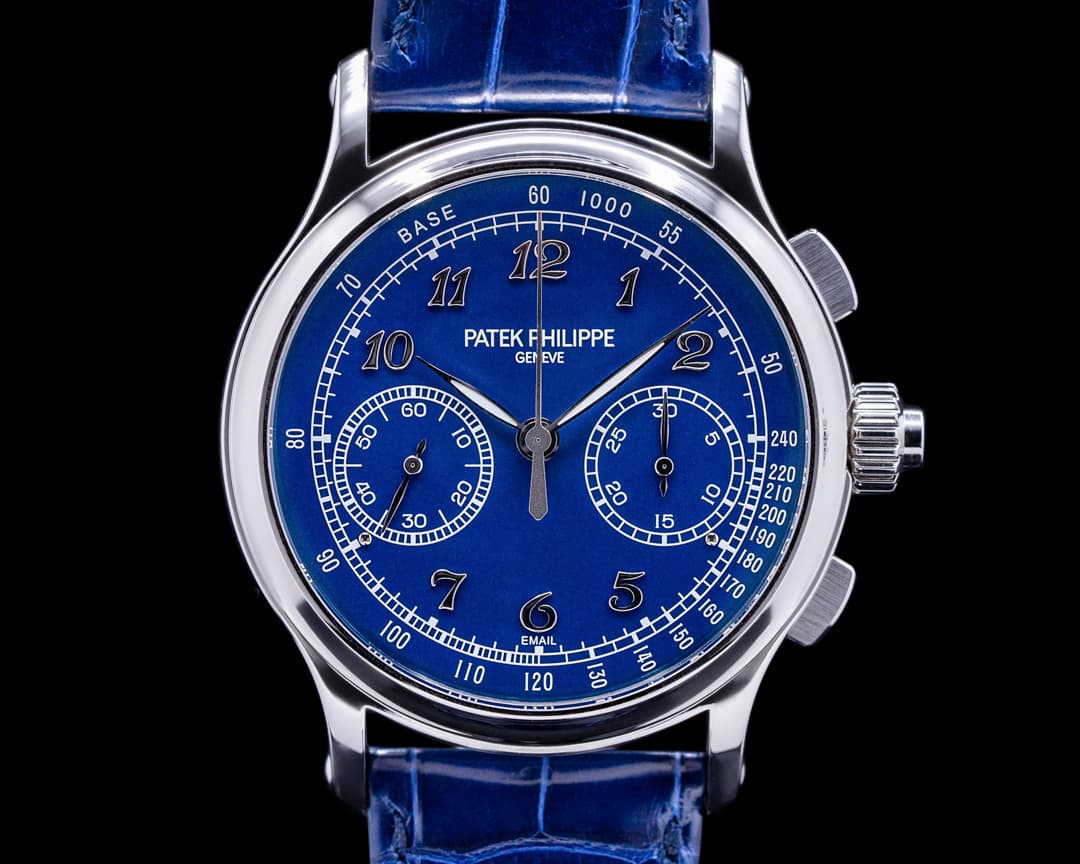 Patek Philippe Split Second 5370P Platinum BLUE Enamel Dial UNWORN