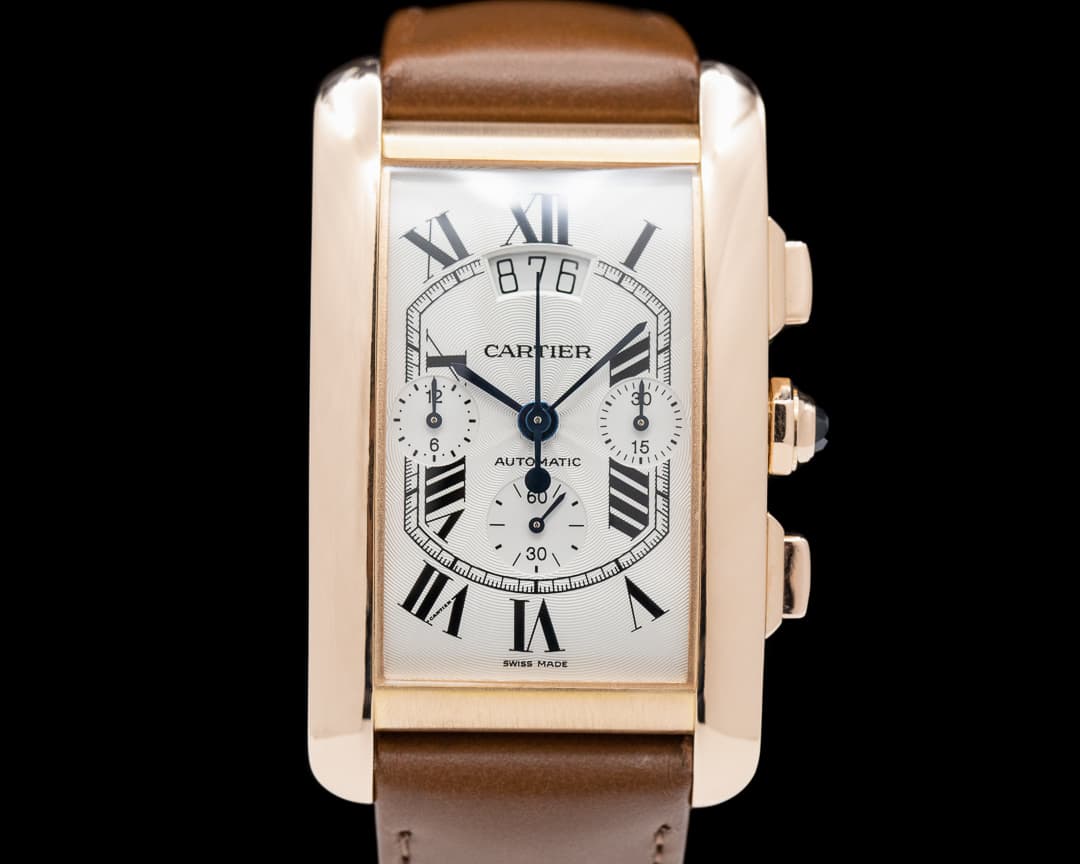 Cartier Tank Americaine XL Chronograph 18K Rose Gold