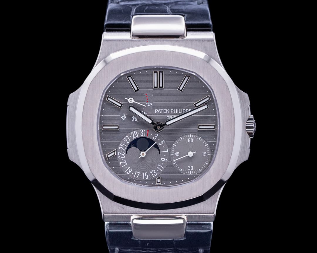 Patek Philippe Nautilus 5712G Power Reserve Moonphase 18K White Gold 