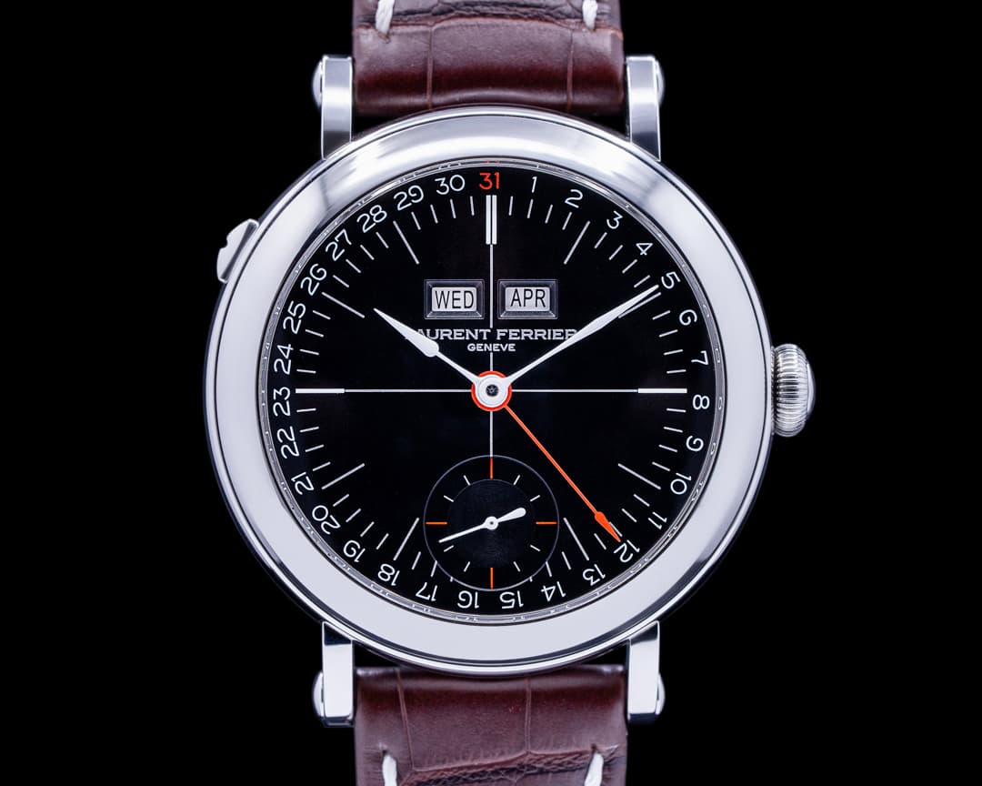 Laurent Ferrier Galet Annual Calendar Montre Ecole Black Dial SS 