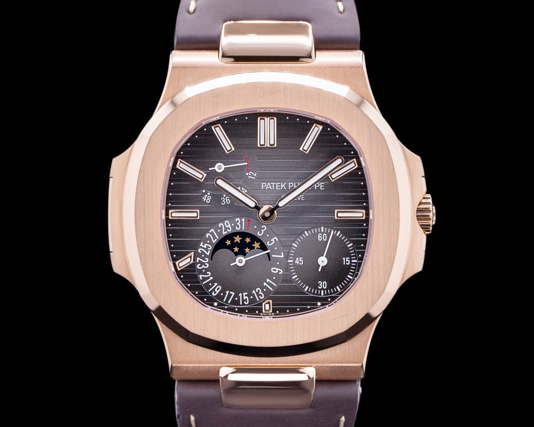 Patek Philippe Jumbo Nautilus 5712R Power Reserve Moon 18K Rose Gold UNWORN 2023