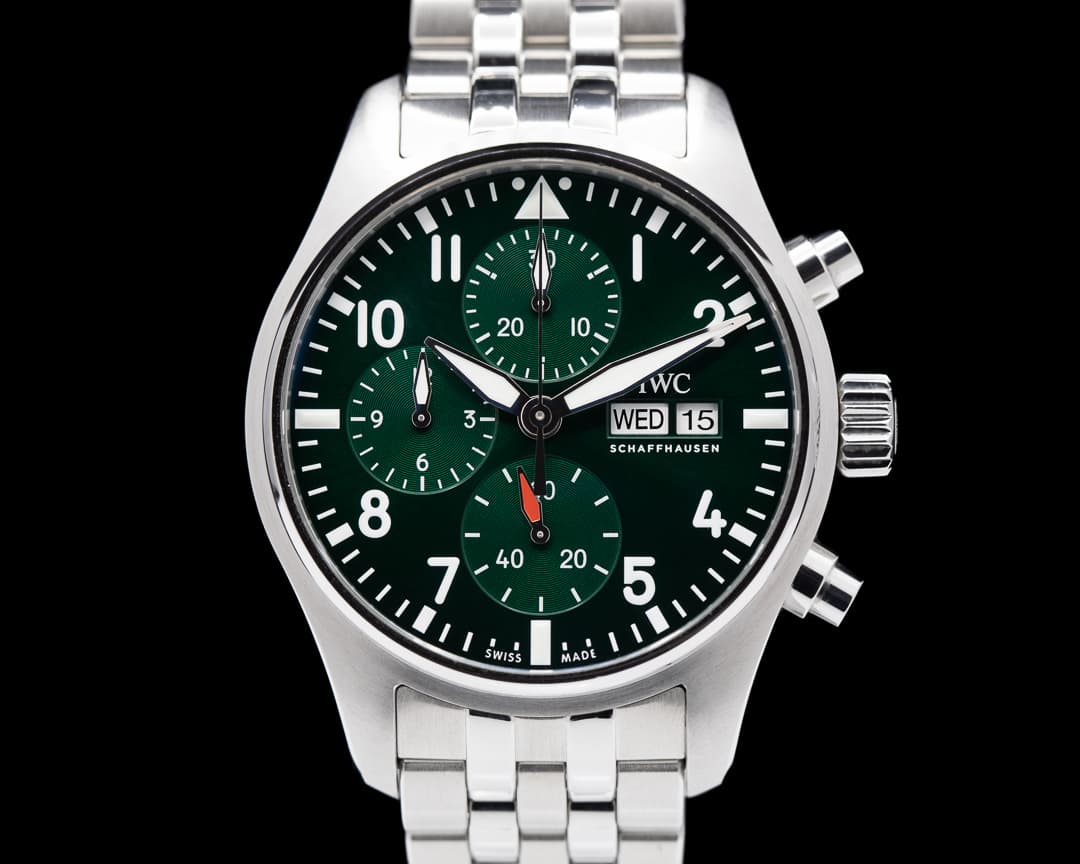 IWC Pilot's Watch Chronograph 41mm SS Green dial