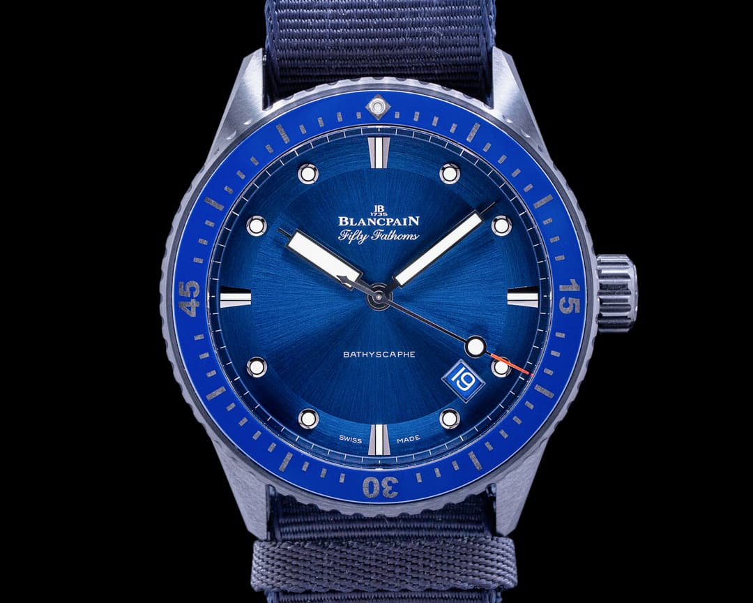Blancpain Fifty Fathoms Bathyscaphe Ceramic Bucherer Blue Limited Edition