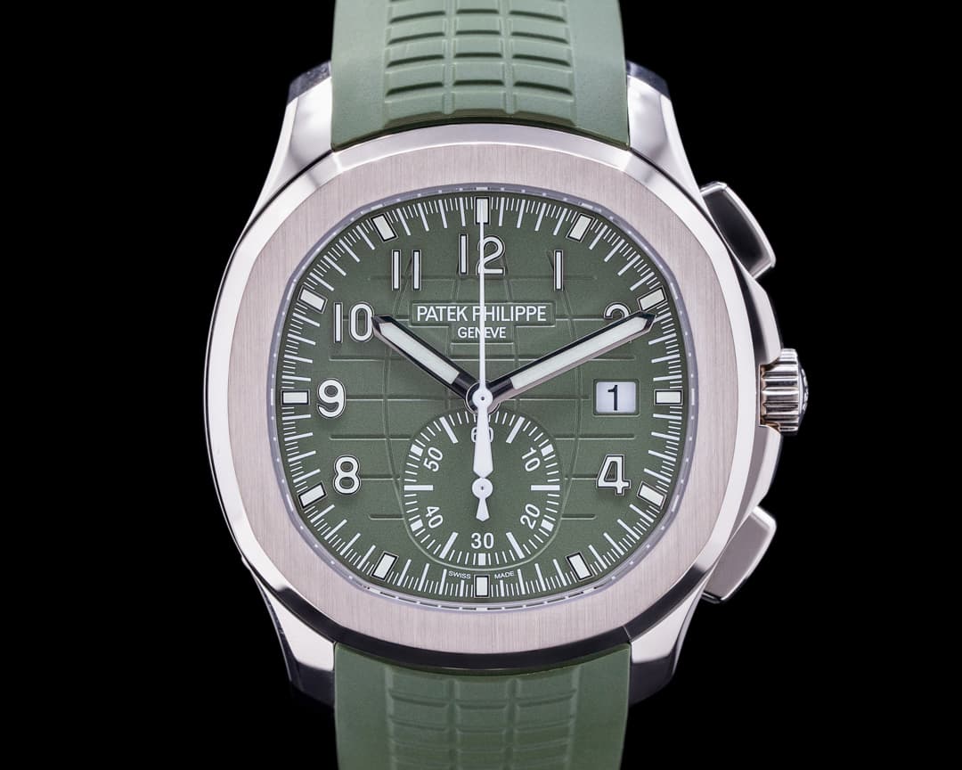 Patek Philippe 5968G Aquanaut Chronograph White Gold Green Dial Chronograph 2023 UNWORN