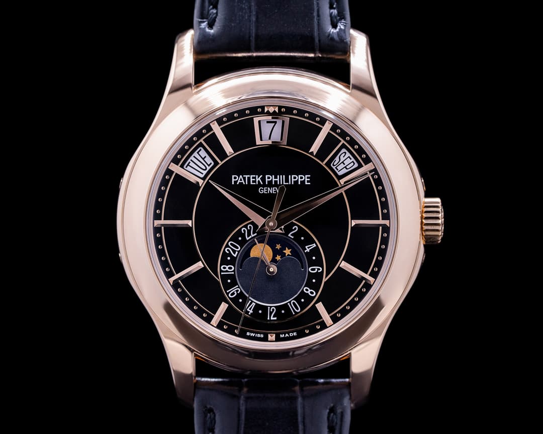 Patek Philippe Annual Calendar 5205R Black Dial 18k Rose Gold UNWORN