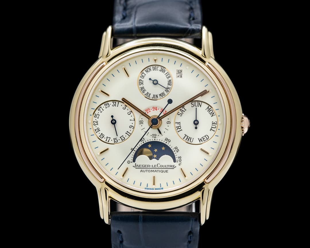 Jaeger LeCoultre Odysseus Perpetual Calendar Enamel Dial 18K Yellow Gold