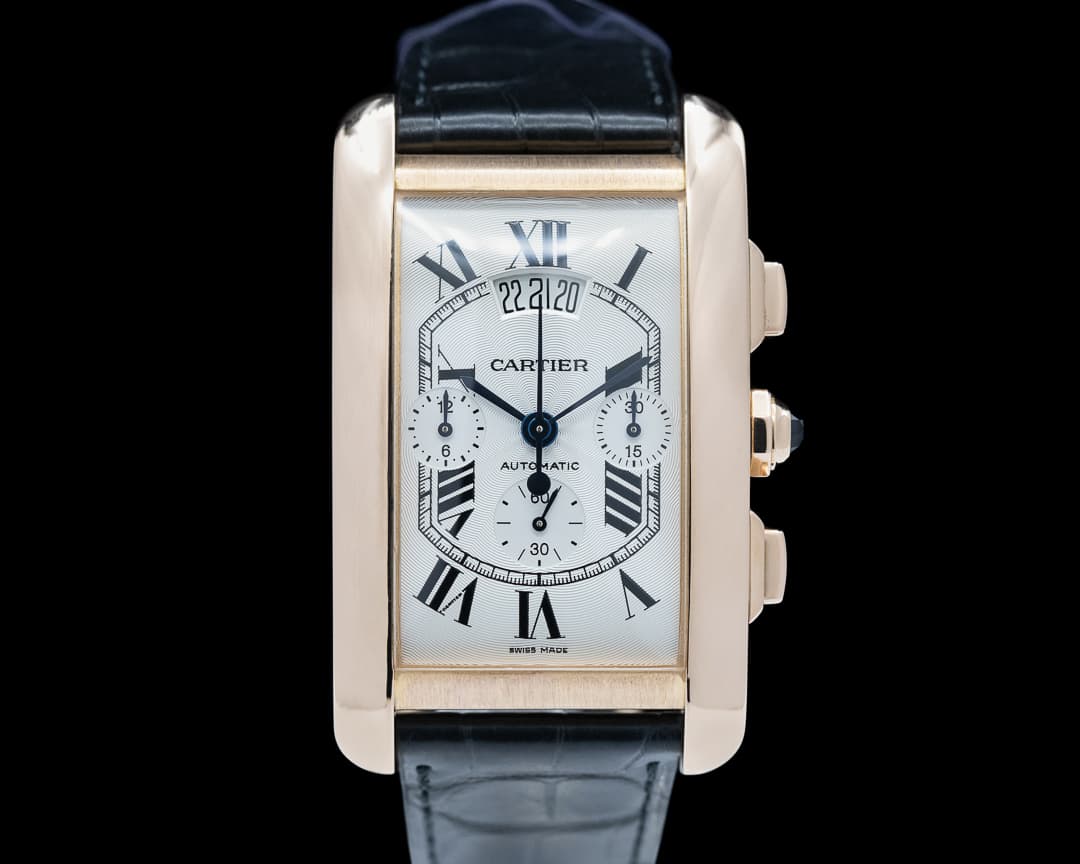 Cartier Tank Americaine XL Chronograph 18K Rose Gold