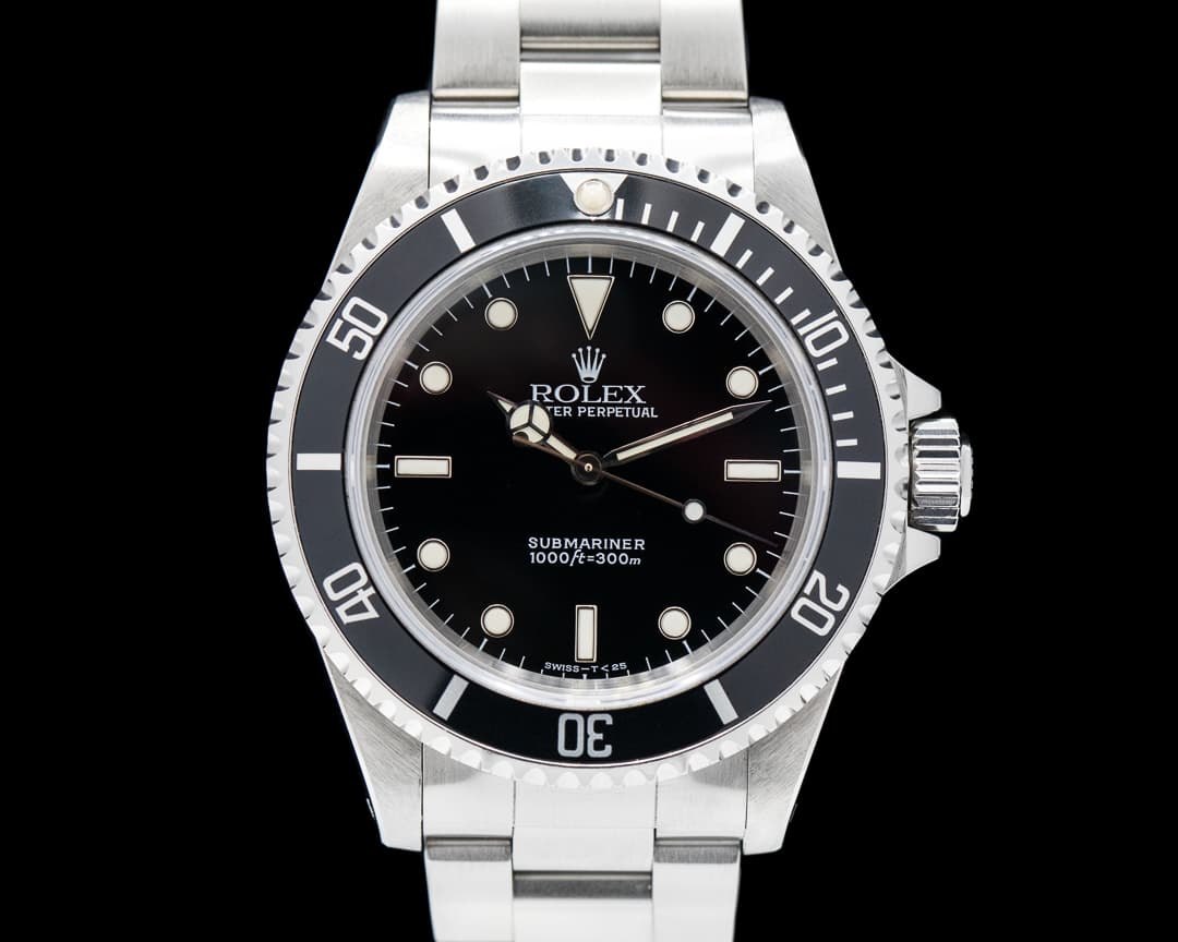Rolex Submariner 14060 No Date SS 2-Line FULL SET Super Sharp