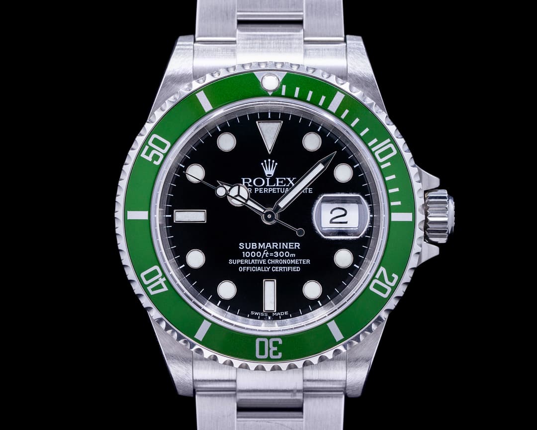 Rolex Submariner 50th Anniversary "Kermit Flat 4" SS Green Bezel 