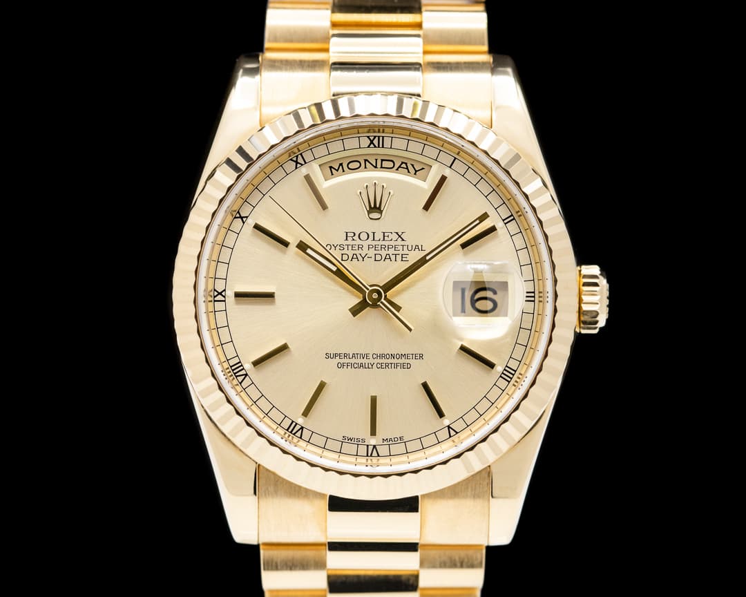 Rolex Day Date President 118238 Champagne Dial 18K Yellow Gold
