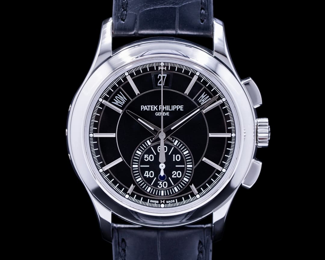 Patek Philippe Chronograph Annual 5905P Calendar Platinum / Black Dial 
