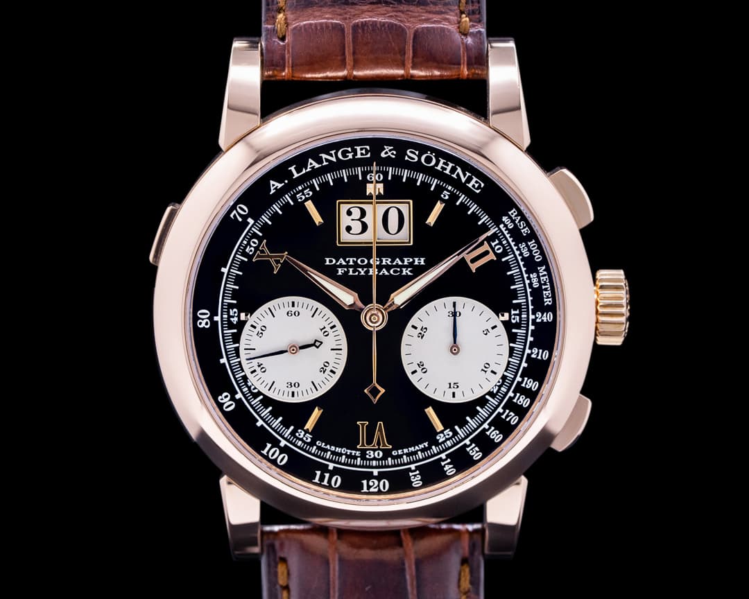 A. Lange and Sohne Datograph 403.031 18K Rose Gold Black Dial "DUFOUR" ORIGINAL OWNER