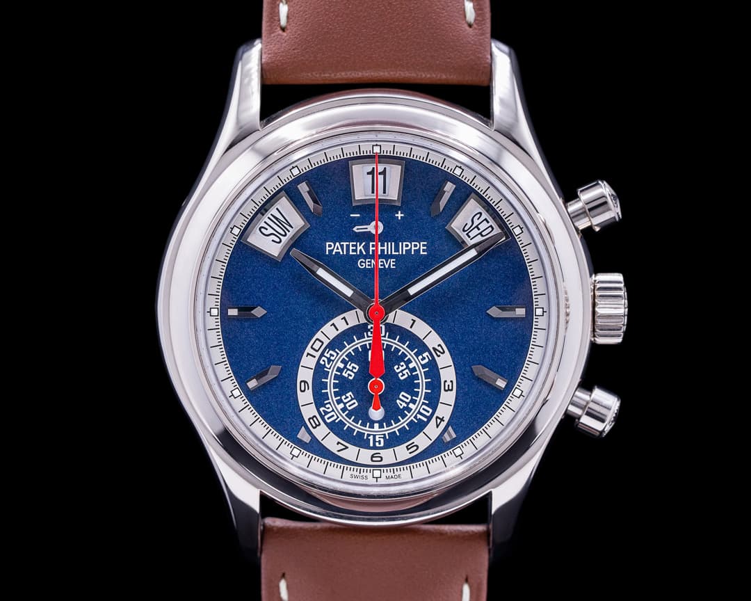 Patek Philippe Annual Calendar 5960/01G Chronograph White Gold Blue Dial 2021