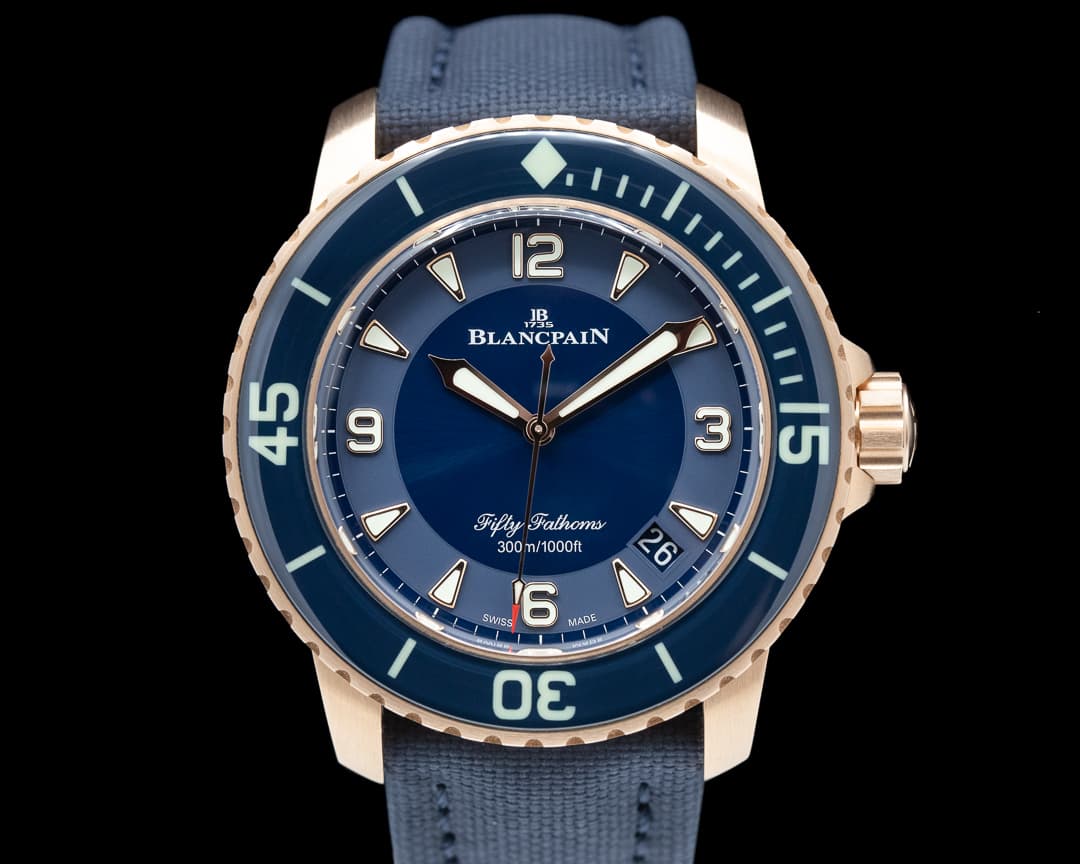 Blancpain Fifty Fathoms Blue Dial / 18K Rose Gold 