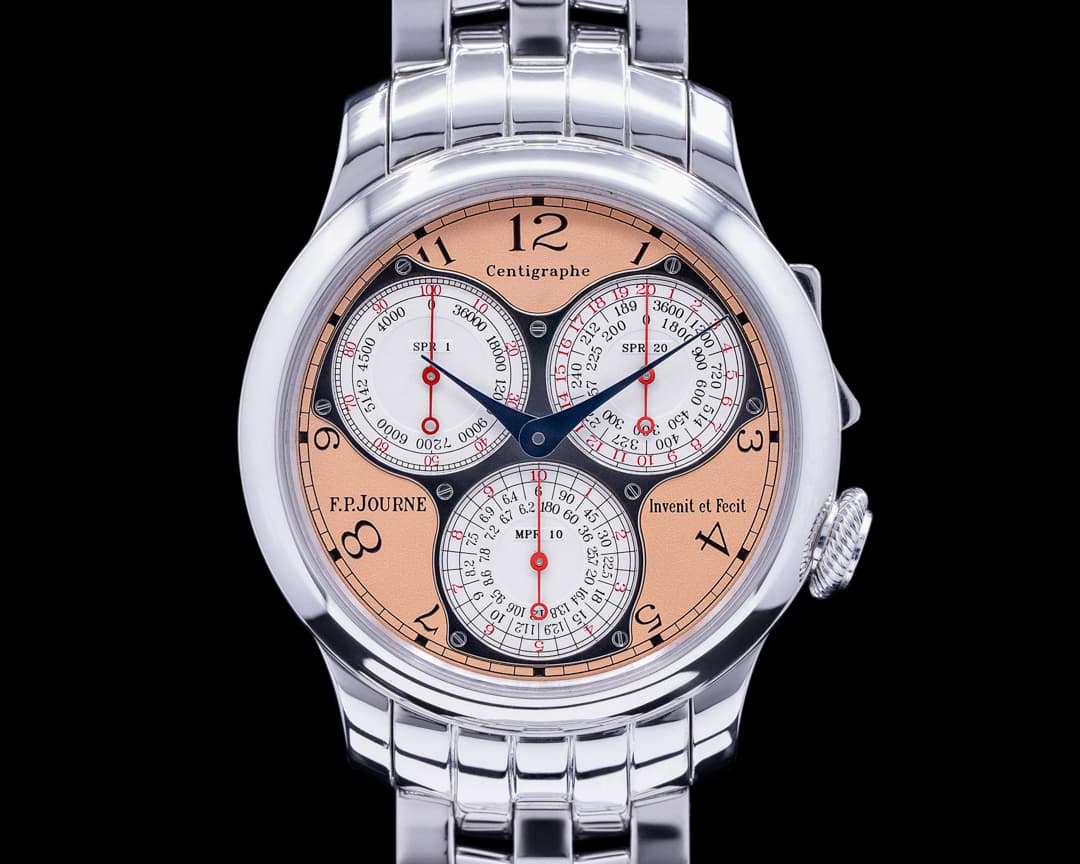 F. P. Journe Centigraphe Souverain Platinum Bracelet Salmon Dial RARE