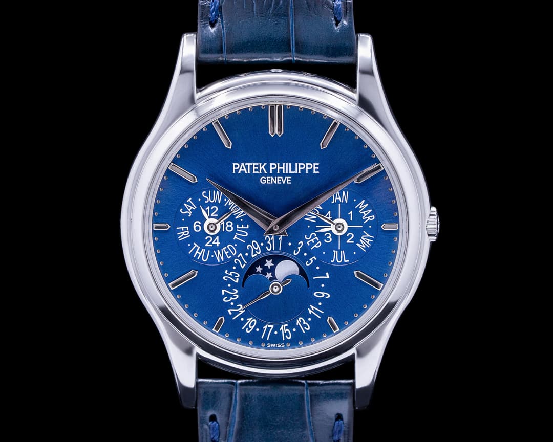 Patek Philippe Perpetual Calendar Platinum Blue Dial 5140P