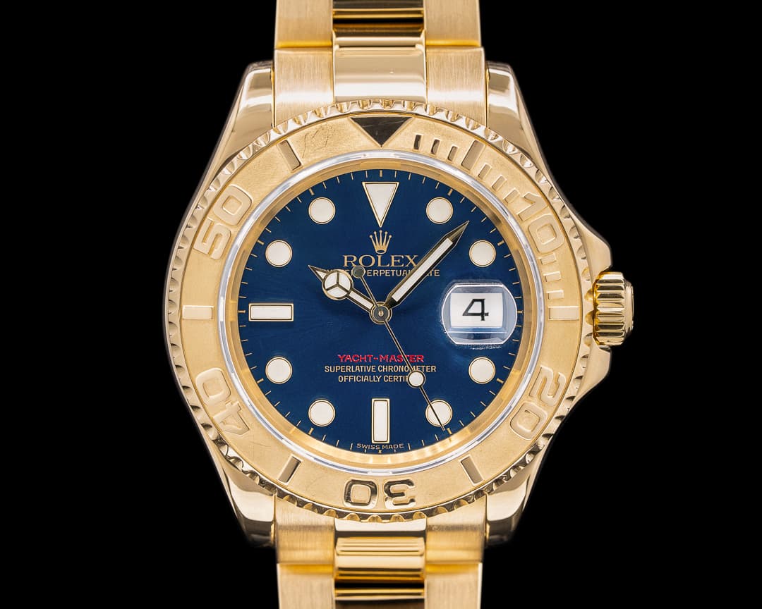 Rolex Yacht Master 16628 Blue Dial 18K Yellow Gold