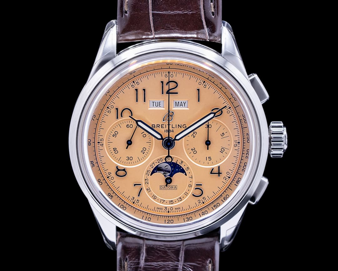 Breitling Premier B25 Datora Salmon Dial UNWORN
