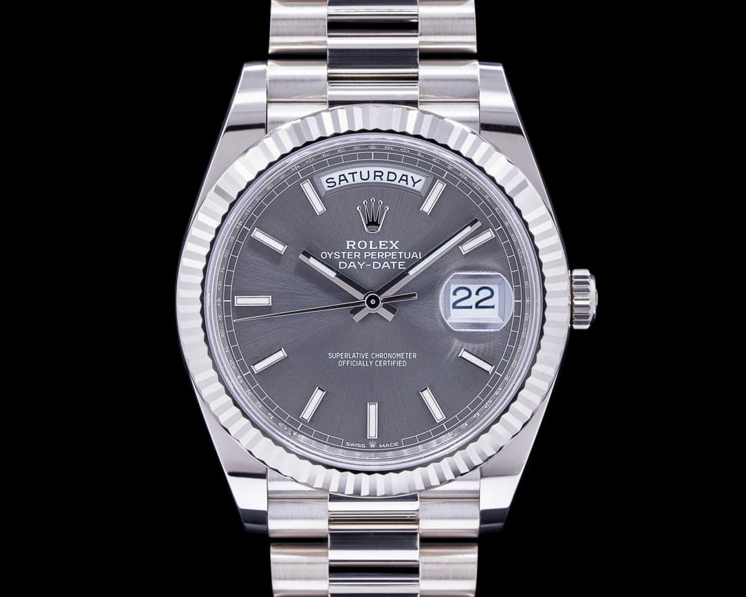 Rolex Day Date 228239 President 18K White Gold Rhodium Dial 40MM
