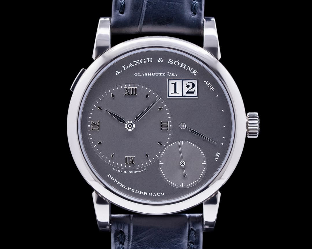 A. Lange and Sohne Lange 1 101.030 Grey Slate Dial White Gold 