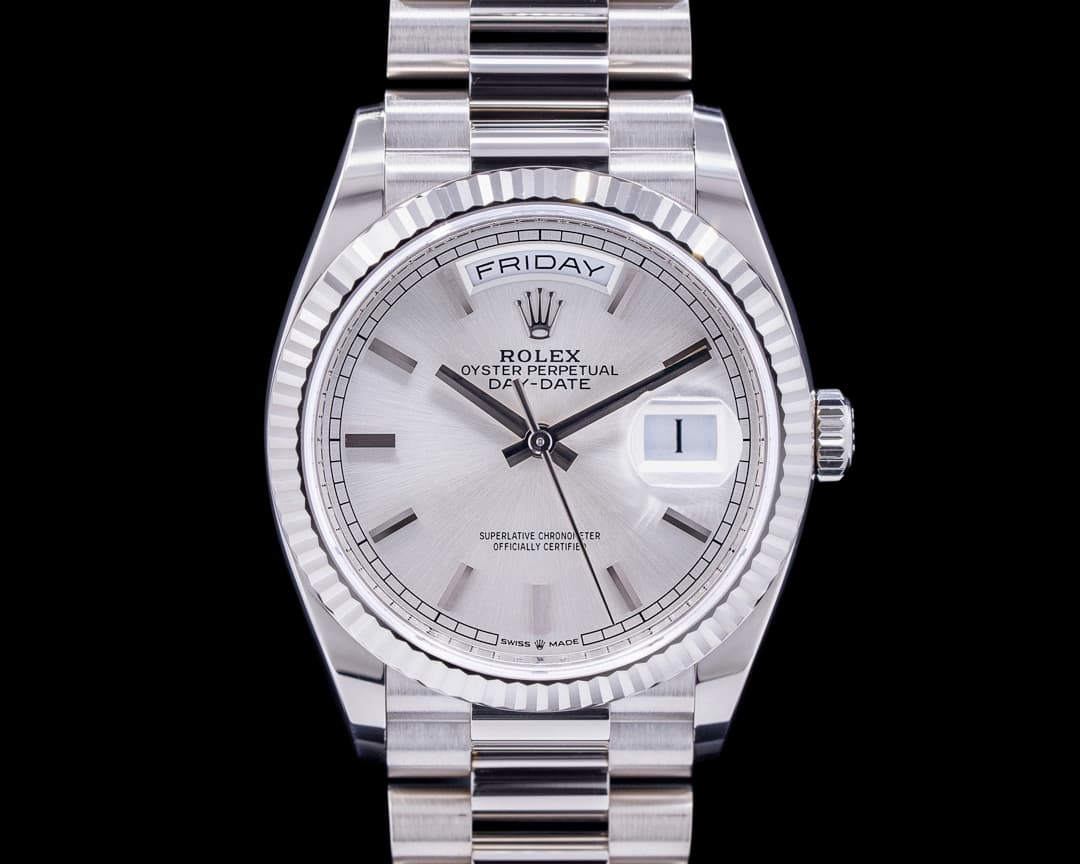 Rolex Day Date 128239 President 36mm Silver Dial 18K White Gold 2020