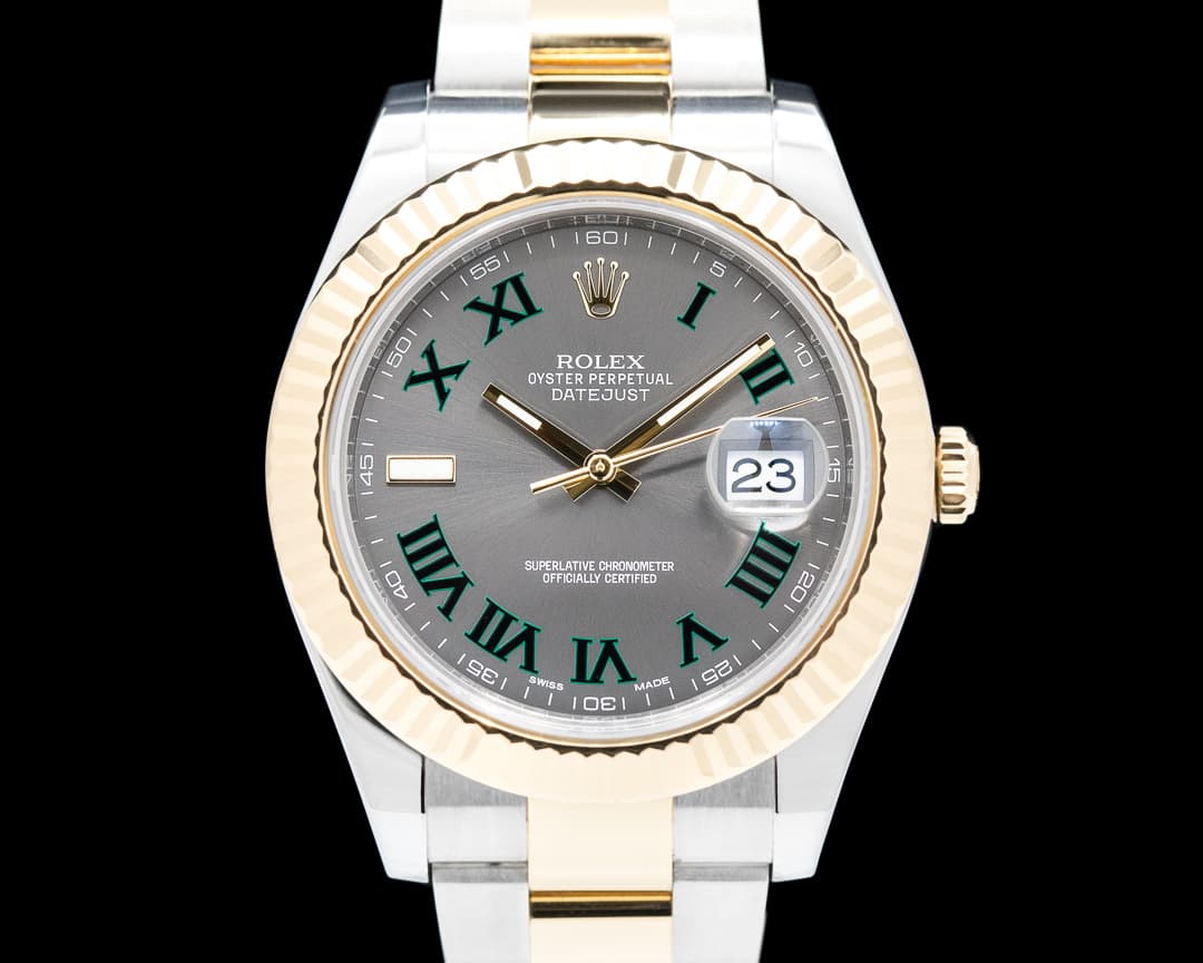 Rolex Datejust II Grey Dial/Wimbledon  18K / SS 