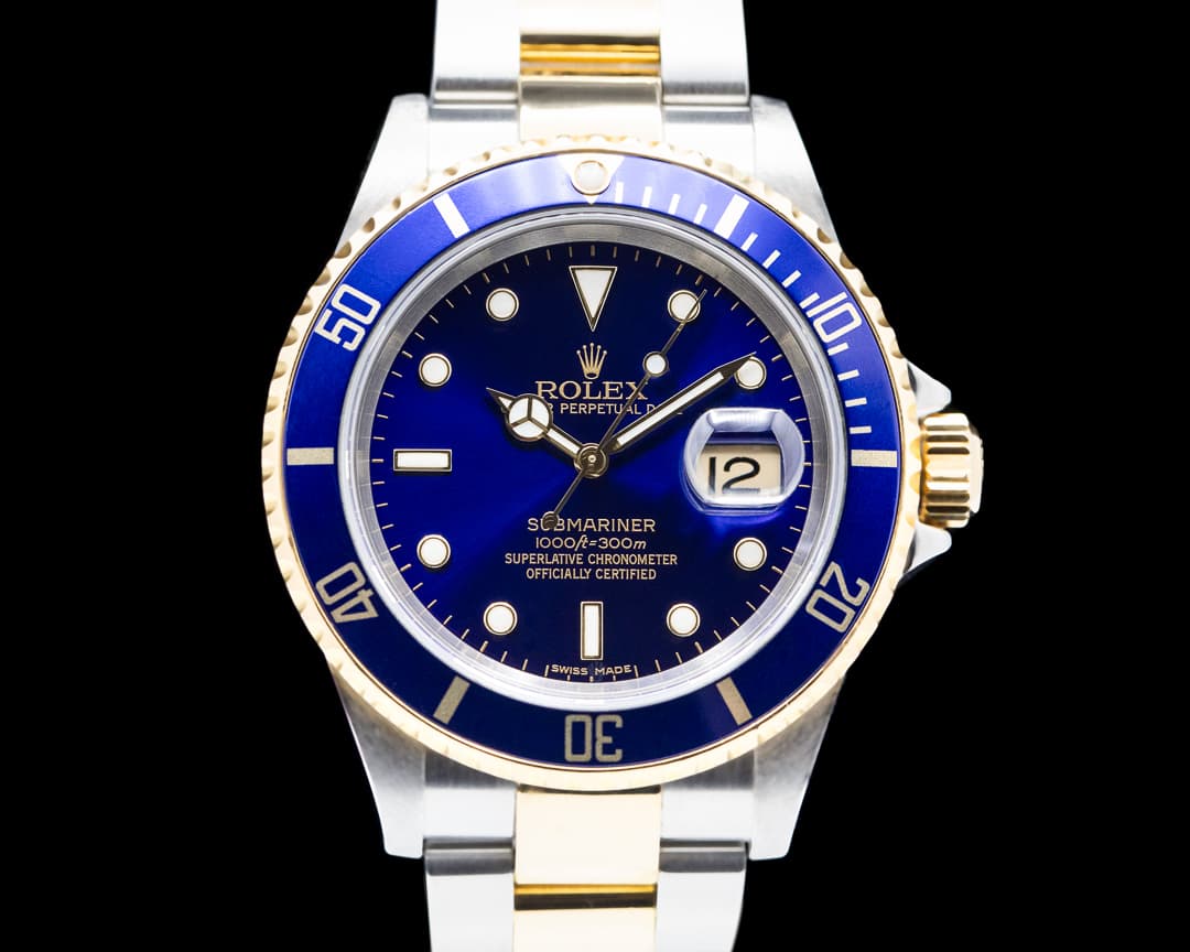Rolex Submariner 16613 Blue Dial SS / 18K BOX & PAPERS