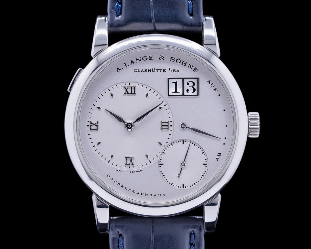 A. Lange and Sohne Lange 1 Platinum "Stealth" 101.005 CLOSED CASEBACK RARE 