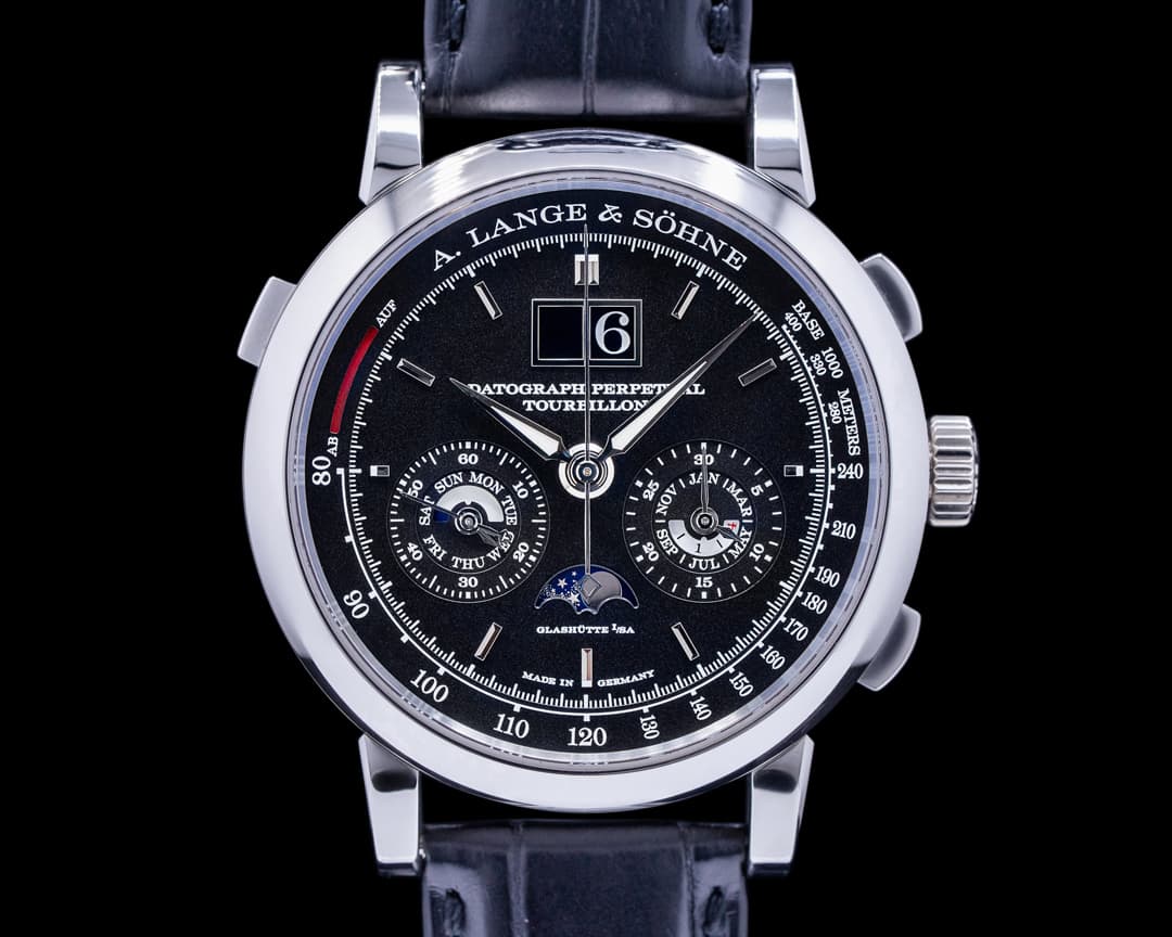 A. Lange and Sohne Datograph Perpetual 740.036 Calendar Tourbillon Chrono Platinum 