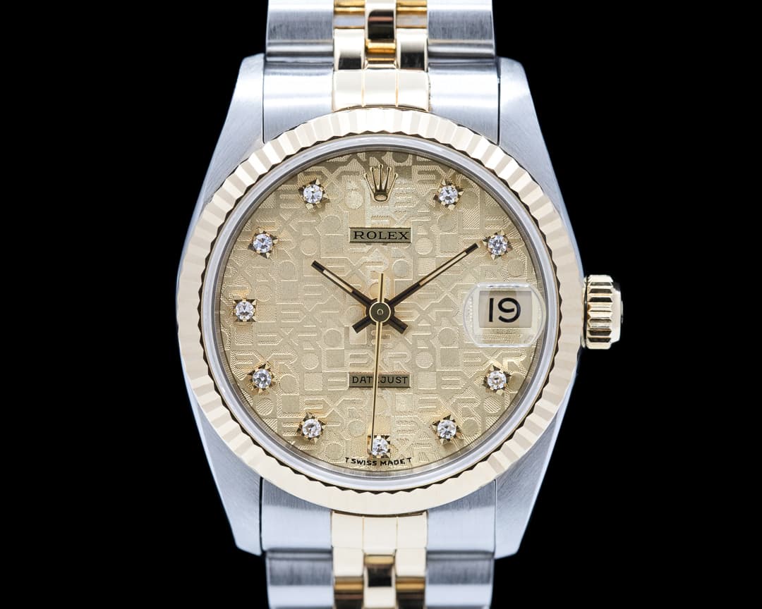 Rolex Oyster Perpetual Datejust Champagne Jubilee Dial / Diamonds