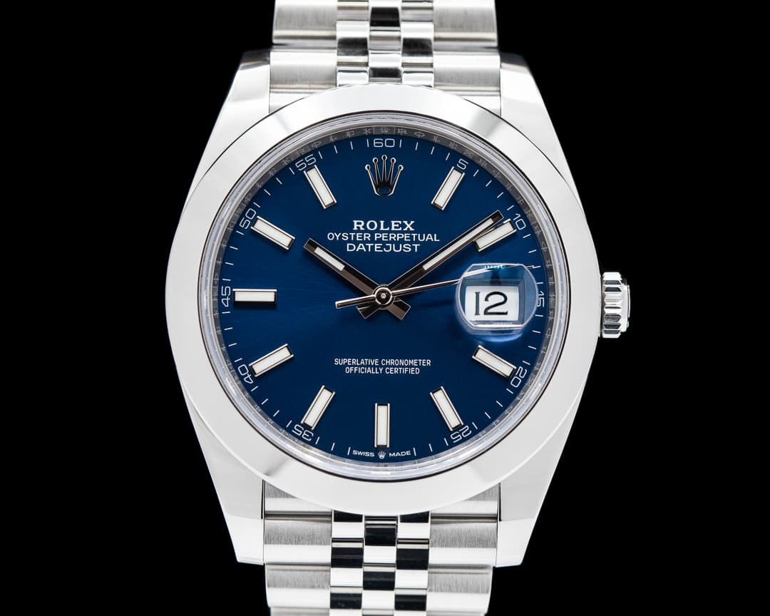 Rolex Datejust 41 Blue Stick Dial SS Jubilee