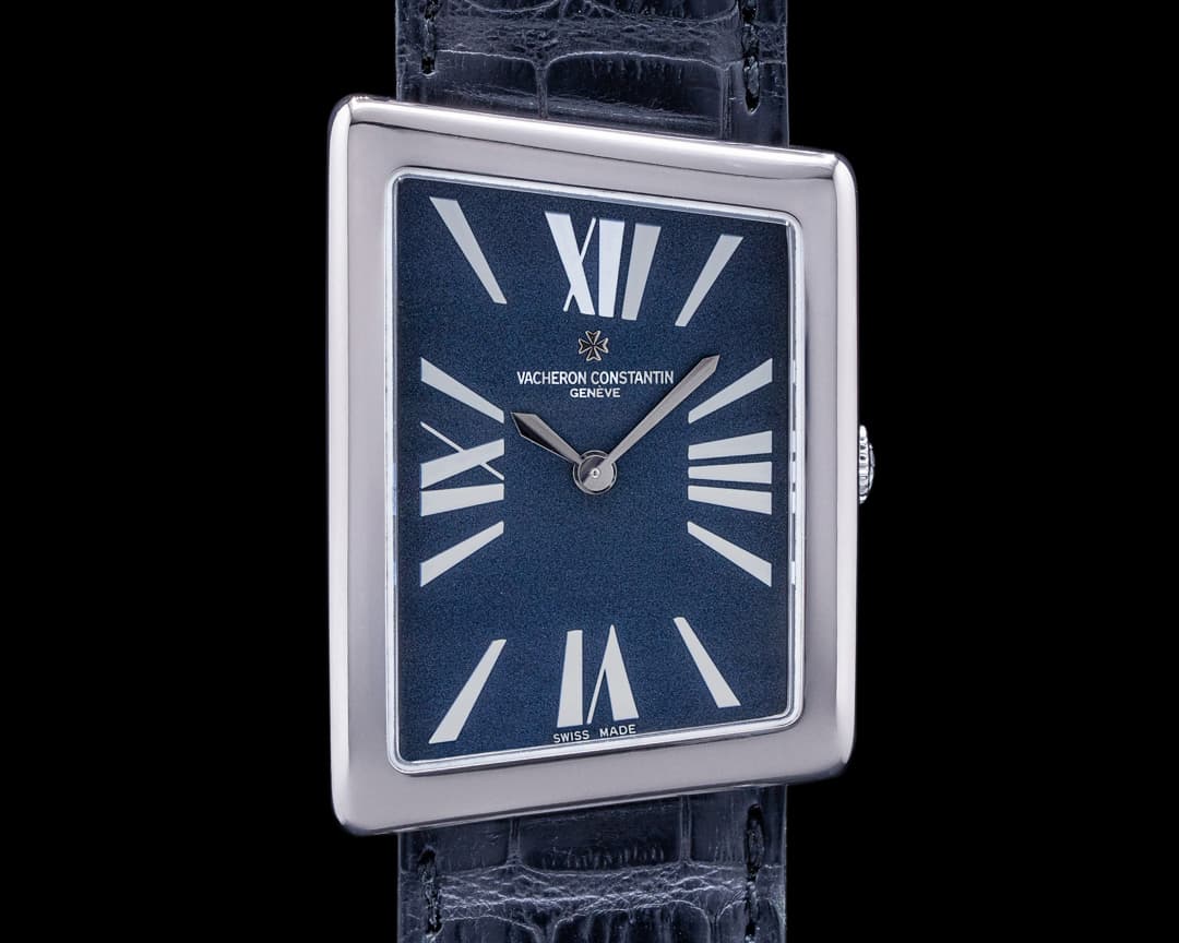 Vacheron Constantin 1972 Asymetric 37010 White Gold Navy Dial RARE